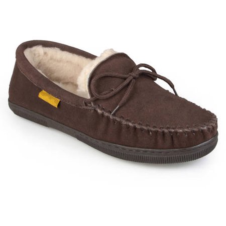 Daxx Men's Moccasin Sheepskin Slippers - Walmart.com