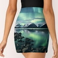 thumbnail image 3 of Aurora Starry Sky Women's High Short Skirt, High Waisted Mini Skirt with One Side Pocket, 3 of 5