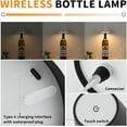 thumbnail image 2 of Wireless Bottle Lamp,Wireless Liquor Bottle Lamps Shade for Any Bottle,Rechargeable 3 Color Stepless Dimming LED Wine Lights,Touch Control Desk Kit for bar & Restaurant - Blue, 2 of 10