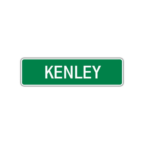 Kenley Girls Children Name Letter Printed Plaque Decoration Novelty Label Indoor Outdoor Unique Wall Unique Aluminum Metal Sign 4"x13.5"