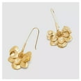 thumbnail image 6 of K-KED Female Gold Metal Flower Dangle Earrings Women Long Statement Drop Earring Party, 6 of 9