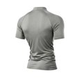 thumbnail image 5 of EOYWHK Men's Athletic Shirts & Tees Mock Neck Soft Stretch Compression Shirts Short Sleeve Slim Fit Casual Tee for Sport Training Workou Gray L, 5 of 5
