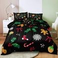 thumbnail image 1 of Christmas Bedding Set Christmas King Comforter Set Kawaii Gingerbread Man, 1 of 9