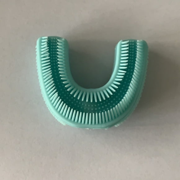 Brosse à Dents Électrique 3 Vitesses pour Enfants Forme U pour 2-15 Ans Enfants Dessin Animé Automatique Tête de Brosse à Dents Bleue Imperméable pour 8-15 Ans