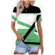 thumbnail image 1 of Blusas para las Mujeres Impresión Casual Manga Corta Turndown Collar Botón Superior, Tops Cortos para las Mujeres, 1 of 7