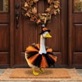 thumbnail image 5 of sruoe Halloween Porch Goose Outfit, 23in Yard Goose Clothes, Lawn Goose Costume, Patio Goose Dress Tulle Skirt With Pumpkin Pattern Hat Goose Ornament Accessory for Yard Garden Porch Party, Orange, 5 of 6