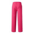 thumbnail image 4 of Men's Baggy Sweatpants Wide Leg Barrel Sweat Pants Drawstring Elastic Waist Loose Fit Slacks with Pockets Hot Pink L, 4 of 4