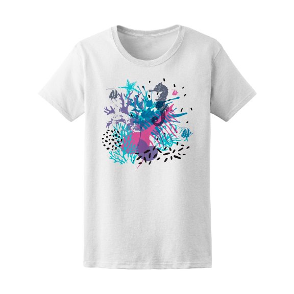 Cute Colorful Seahorse Tee Women's -Image by Shutterstock