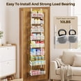 thumbnail image 5 of 8-Tier Over the Door Pantry Organizer, Delamu Heavy-Duty Metal with 8 Baskets, Hanging Storage and Organization for Kitchen, Spice Rack 12in Width, White, 5 of 9