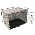 thumbnail image 6 of Steampunk Dog Crate Cover, Abstract Apparels with Bicycle Industrial Machine Objects Antique Tools, Easy to Use Pet Kennel Cover Small Dogs Puppies Kittens, 7 Sizes, Brown Beige and Tan, by Ambesonne, 6 of 6
