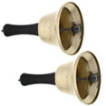 thumbnail image 2 of 2Pcs Métal Main Cloche Jouet Portable Durable Main Cloches Percussion Instrument de Musique Jouet (Or), 2 of 9