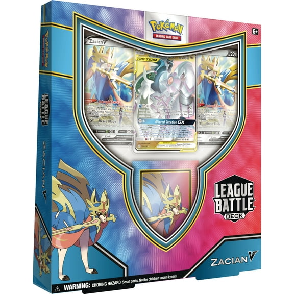 Pokemon TCG: Zacian V League Battle Deck- 60-card deck | 2 Pokémon V and 1 TAG TEAM Pokémon-GX