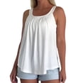 thumbnail image 6 of Stralyhd Tank Tops with Built In Bras for Women Square Neck Racerback Shirts 2026 Summer Slim Fit Tank Top Casual Sleeveless Tops White S, 6 of 7