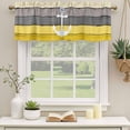 thumbnail image 3 of Nautical Anchor Valances for Windows, Decorative Rod Pocket Window Valance Curtains, Yellow Gray Gradient Wooden Grain Short Curtain Drapes for Kitchen/Bathroom/Living Room, 2 Panels, 42" W x 18" L, 3 of 8