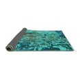 thumbnail image 2 of Ahgly Company Indoor Rectangle Oriental Turquoise Blue Industrial Area Rugs, 2' x 5', 2 of 4