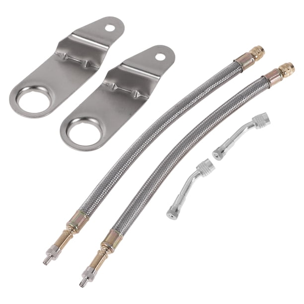 Extensión de válvula de llanta de cobre de 135 grados con adaptador de inflado de 250 mm para automóvil, motocicleta, RV, camión, bicicleta
