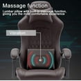 thumbnail image 2 of OHAHO Gaming Chair Computer Chair with Footrest and Lumbar Support, Height Adjustable Game Chair with 360° Swivel Seat and Headrest and for Office or Gaming (Brown), 2 of 7