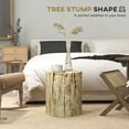 thumbnail image 3 of HOMCOM Table d'Appoint Souche d'Arbre de 17 Pouces, Table d'Appoint en Béton pour Canapé pour Usage Intérieur et Extérieur, Tabouret de Jardin, Naturel, 3 of 7