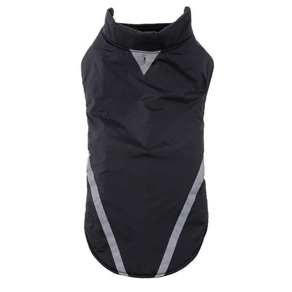 Large Dog Reflective Jacket - Cotton, Hook&Loop Adjustable - for Cold Weather, Warm & Stylish, Indoor/Outdoor