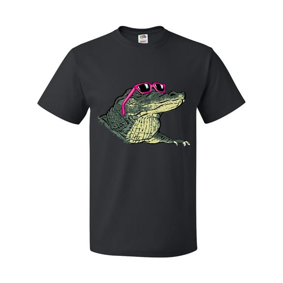 Inktastic Sunny Gator in Pink Sunglasses T-Shirt
