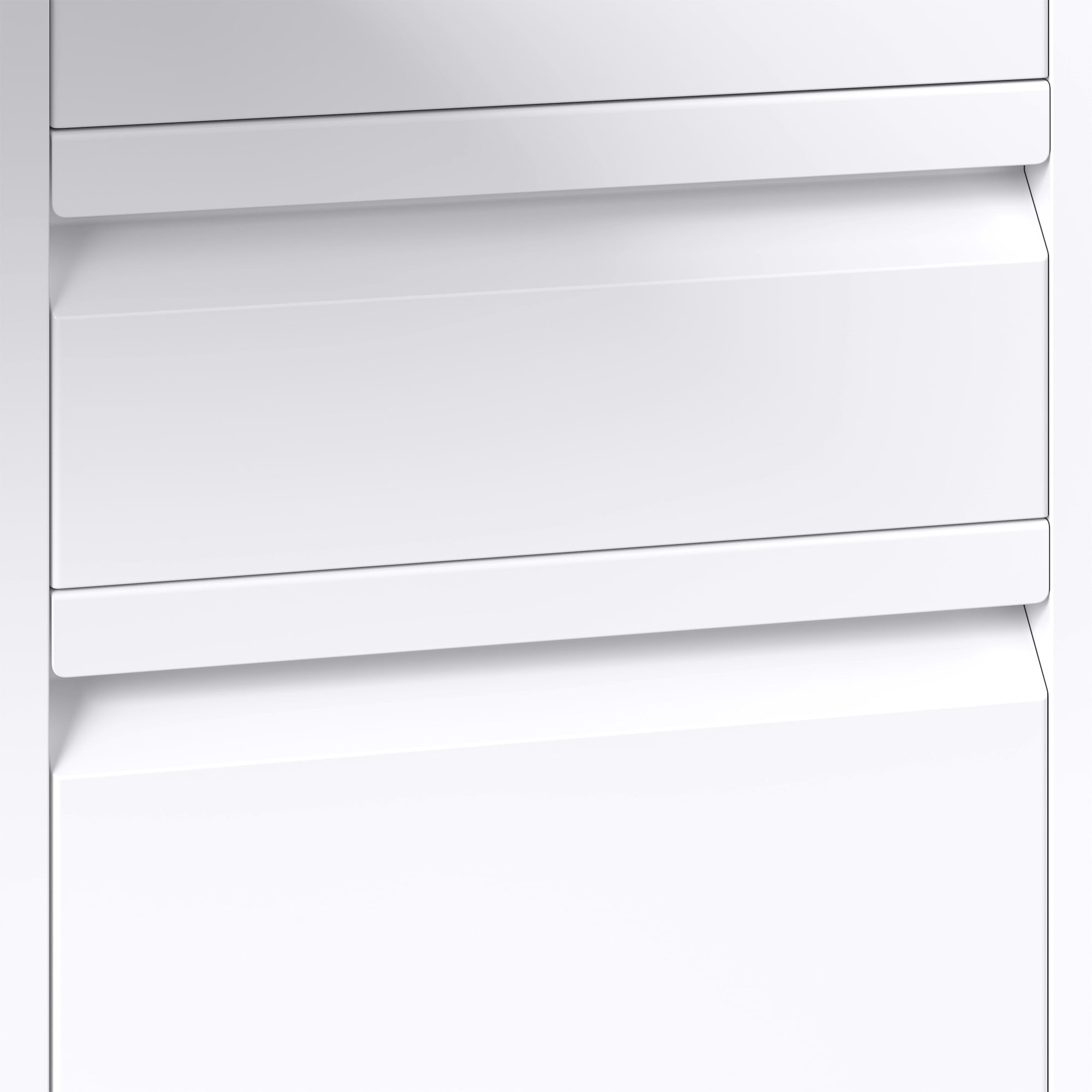 Uforic Metal Computer Desk with Drawers & Keyboard Tray, Office Desk with Power Outlets & File Storage, White