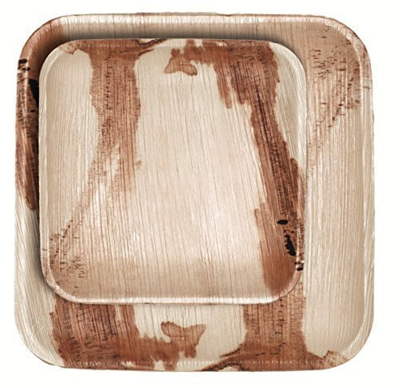 Catereco Square Palm Leaf 24 Piece Plate Set Walmart Com Walmart Com