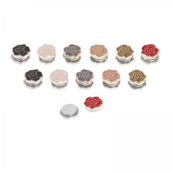 Broche de moda,Juego de 12 broches de flores a la moda para mujer,accesorios de vestuario Bufanda Hebilla Sombreros musulmanes,Hijab Bufanda Imán Broches Pin Famale,Broches para damas para Yinane Broche de moda