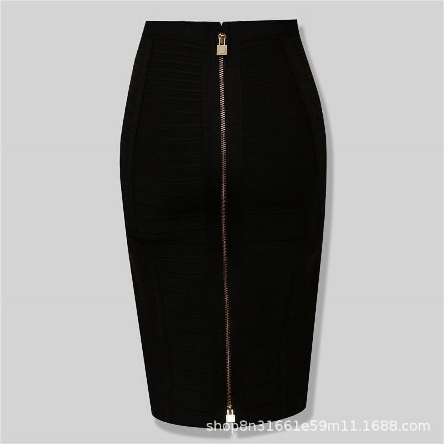 Women's High Waist Knee Length Stripe Bandage Pencil Skirt Skirts