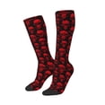thumbnail image 2 of Balery Red Skulls Printed Novelty Socks Men's Women's Crew Socks Sports Socks Knee High Socks Cotton Socks Quirky and Cool Socks, 2 of 9