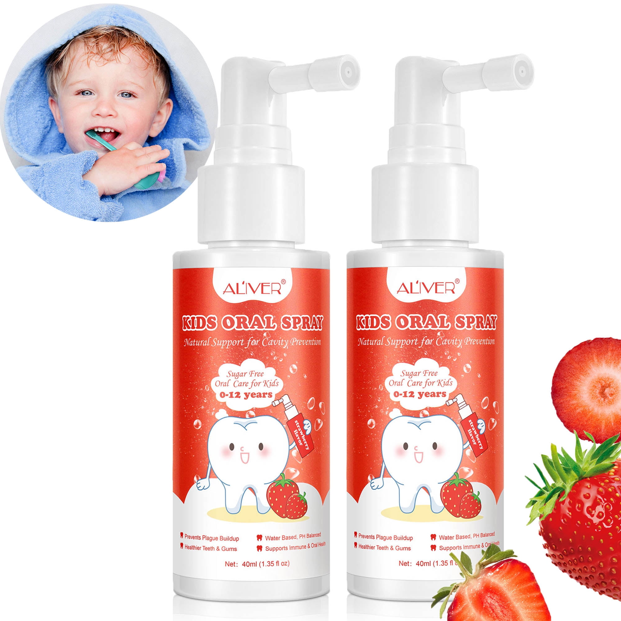 2 Pack Kids Oral Spray 012 Years,Mouth Wash for Toddler Children,Mouth