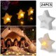 thumbnail image 1 of JM Vela electrónica con pentagrama intermitente, 24 piezas, simulación de vela electrónica LED, luz de vela para fiesta de Navidad (luz amarilla) JM, 1 of 5
