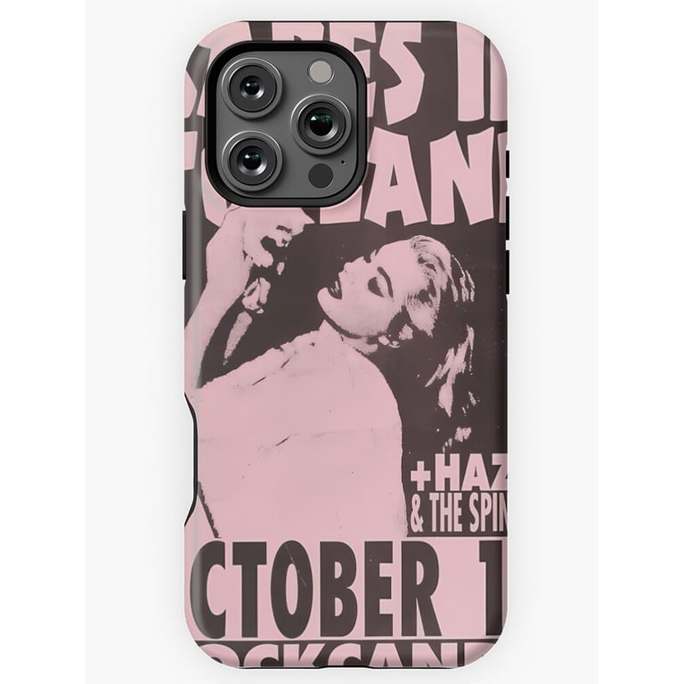 Pink and Black Female Singer Portrait Tough Case for Apple iPhone ...