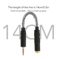 thumbnail image 4 of Adaptador de cable hembrá de 4,4 mm A macho de 2,5 mm, Adaptador de cable de audio parauriculares chapado en Oro de 8 núcleos, para reproducores de sonido, 4 of 7
