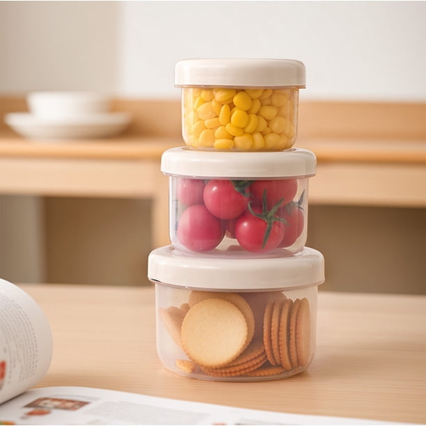 Contenedores De Plástico Para Almacenar Alimentos Recipientes herméticos para almacenar alimentos con tapa, de plástico sin BPA, para organizar la despensa de alimentos secos (blanco) JASKFLY