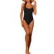 thumbnail image 2 of Traje de baño de una pieza para mujer, con cordones, espalda cruzada, control de abdomen, sin espalda, bañador monokini, color negro, 2 of 5