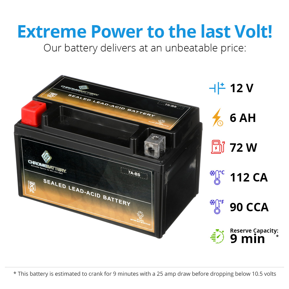 12V 6Ah Neuf Batterie Kyoto pour Scooter Peugeot 125 Sum-Up 2008 /à 2012 YTX7A-BS