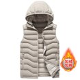 thumbnail image 2 of ZUKMRJPC Men's Outdoor Winter Vest Full Zipper Lightweight Removable Hood Sleeveless Padded Jacket Vests Warm Thick Outwear with Pocket, 2 of 5