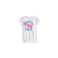 thumbnail image 1 of Aeropostale Girls PSNY Athletic Dept Graphic T-Shirt, Blanco, M (10), 1 of 1