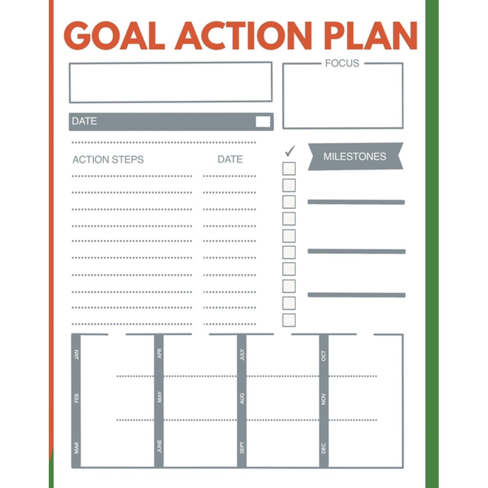 Goal Action Plan Undated Agenda to Track Your Goals for the Year