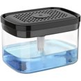 thumbnail image 1 of Dispensador de jabón para platos para cocina, dispensador de jabón premium 2 en 1 y soporte de esponja, dispensador de bomba de jabón para platos para encimera de cocina, negro esquí esquí Gafas de esquí, 1 of 5