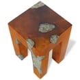 thumbnail image 2 of vidaXL Stool Solid Teak Wood and Resin, 243470, 2 of 7