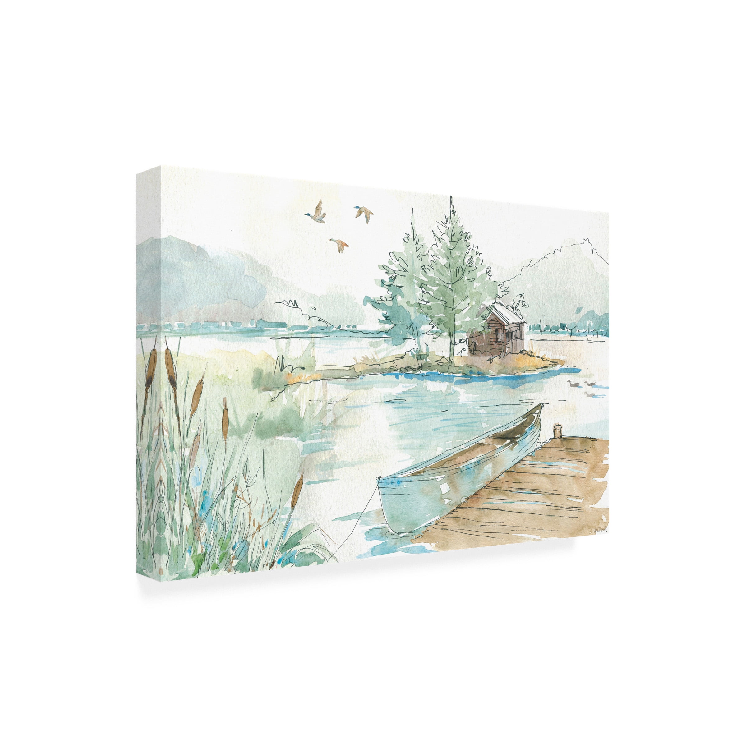 Anne Tavoletti 'Lakehouse II' Canvas Art