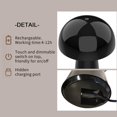 thumbnail image 3 of USB Mushroom Light Mini Light, Night Light with Adjustable Brightness, Small lamp for Baby Breastfeeding, dimmable Three-Level Warm Light, (White) Black, 3 of 7