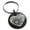 Black, variant on Stainless Steel Floral Lotus Heart Engraved Small Medallion Circle Charm Keychain Keyring