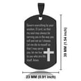 thumbnail image 2 of Stainless Steel Let Me Serve You Prayer Dog Tag Pendant Necklace, 2 of 3