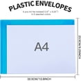 thumbnail image 2 of LEOBRO Plastic File Folders for Documents, 6 PCS Plastic Envelopes, Reusable Clear File Folders File Bags Document Holder, A4 Size, 2 of 6