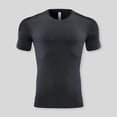 thumbnail image 2 of Ramiter T-Shirt Homme T-Shirt Manches Courtes Col Rond Texturé Chemises Tricot Classique Chandail T-Shirts (Gris Foncé, L), 2 of 4