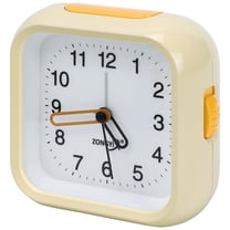 REGALWOVEN Silent Mechanical Alarm Clock, Non-Tick Movement, Macaron Colors, Snooze Function for Bedroom Yellow 4.4"L x 1.9"W x 4.1"H