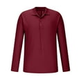 thumbnail image 2 of Lmnyox Men's Fashion Dressy Shirts Ribbed Stretchy Long Sleeve Collared Golf Shirt Casual Business Tops, 2 of 5