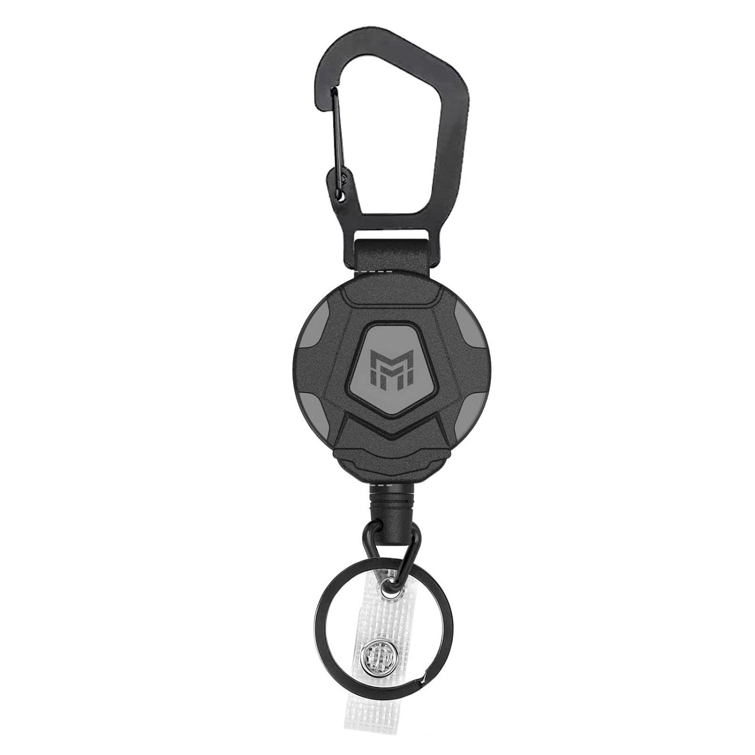 SAVORI Heavy Duty Retractable Badge Holder - 31.5" Reel With ID Card Holder & Keychain